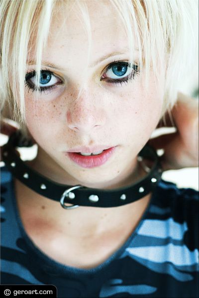 very cute, blond with blue eyes picture