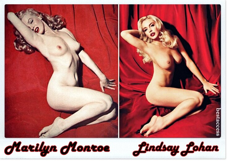 Marilyn Monroe and Lindsay Lohan Playboy Comparison picture