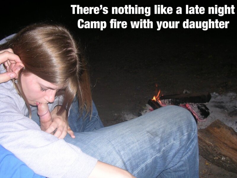 Late night fire with my daughter! picture