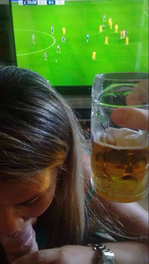 sucking cock while watching football picture