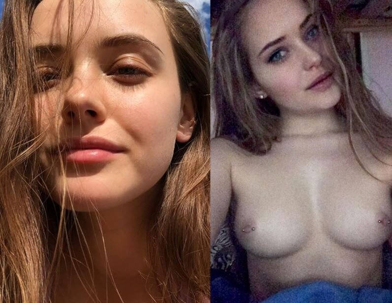 13 Reasons Why star Katherine Langford topless selfie picture