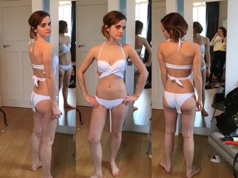 艾玛·沃特森（Emma Watson）的更衣室。 picture