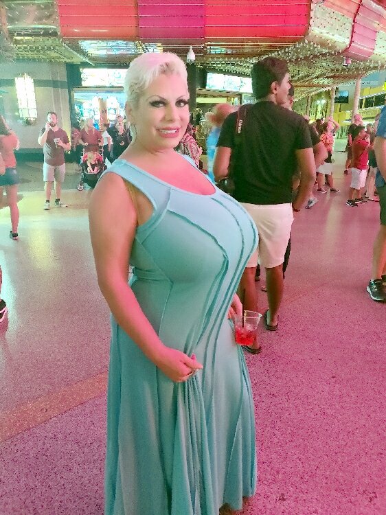 Claudia Marie partying in downtown Las Vegas on Fremont Street picture
