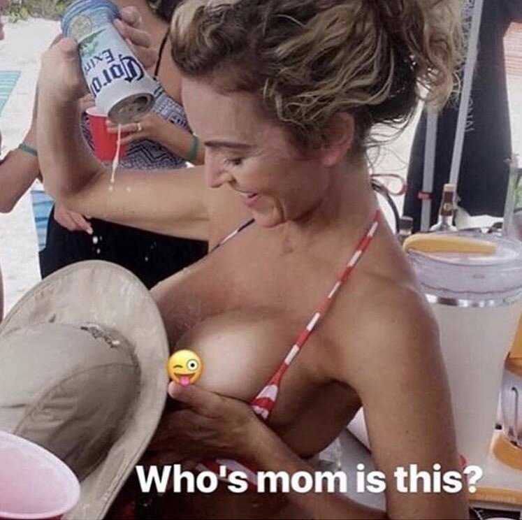 Hot milf showing off her massive tits picture