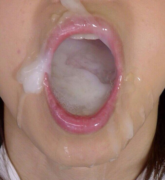Mouthful of cum picture