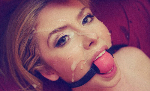 Cumshot ballgag picture