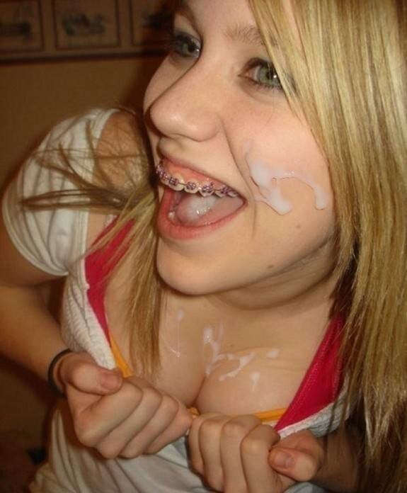 braces + cum = awesome picture