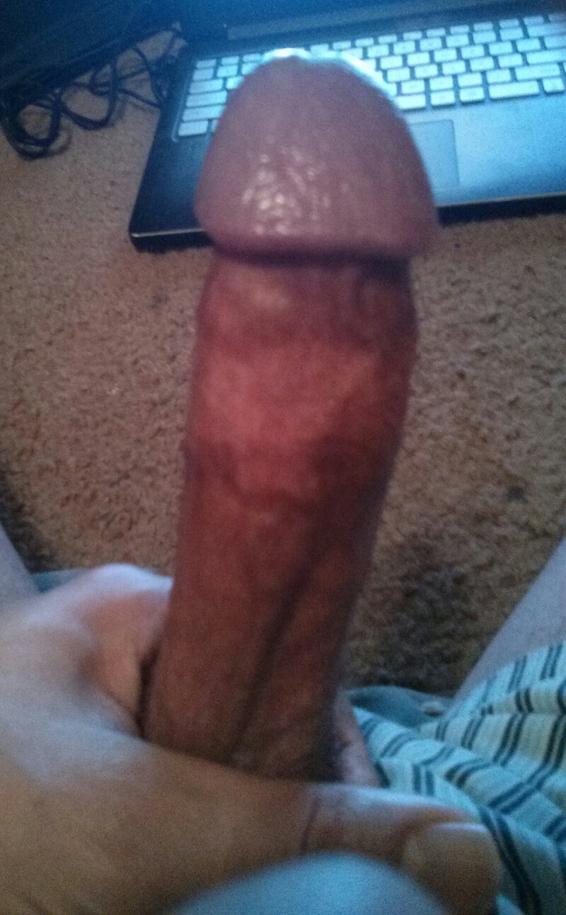 Gripping my hard cock picture
