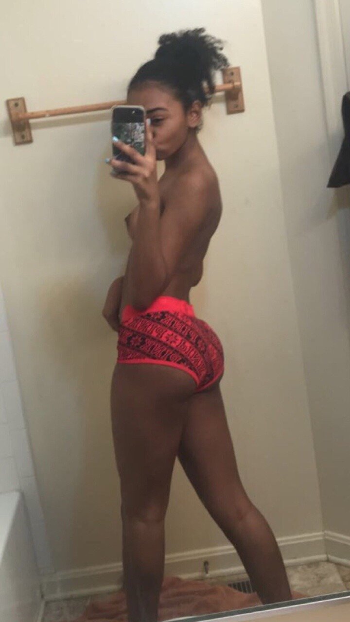 Ebony Girlfriend Showing Off Perky Tits and Fat Ass picture
