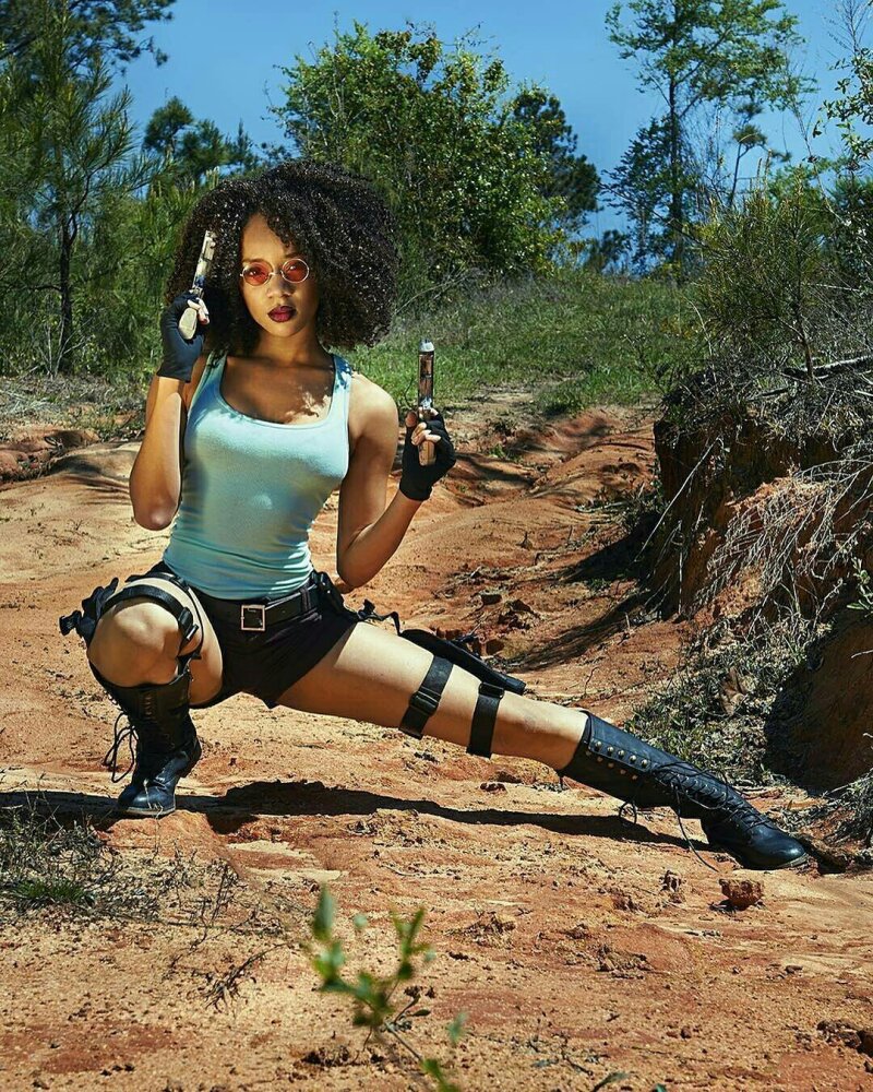 ebony lara croft picture