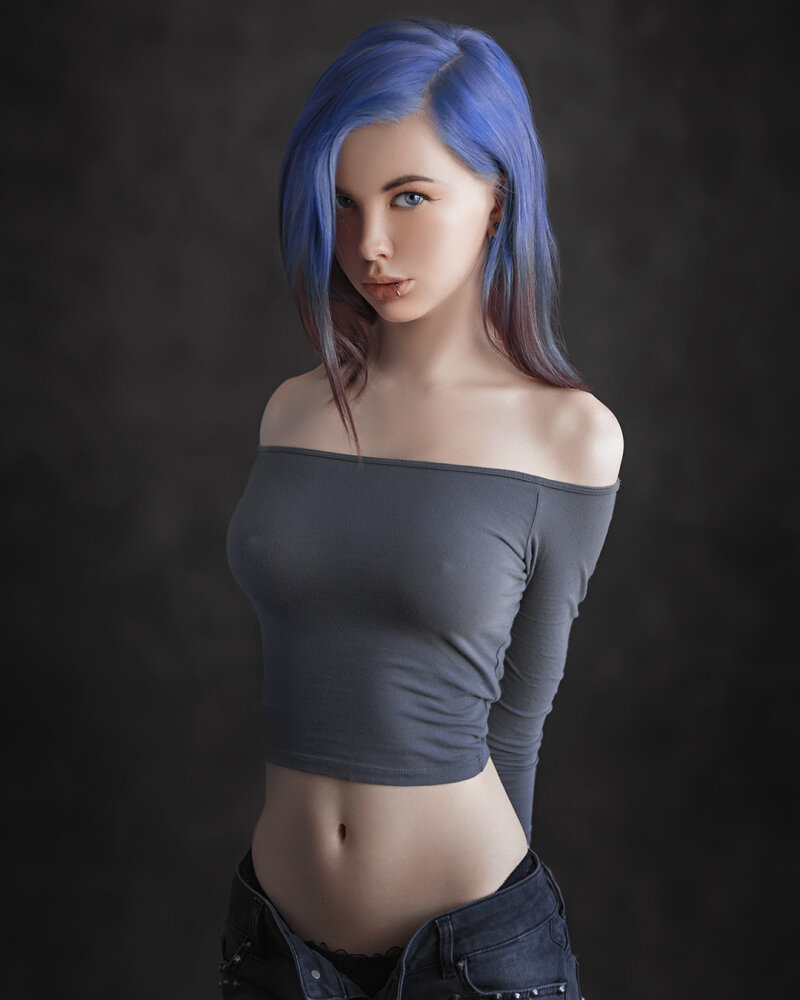 blue hair picture