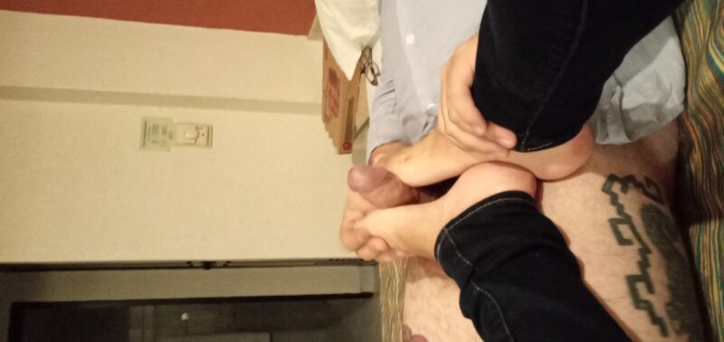 Grabbing feet picture