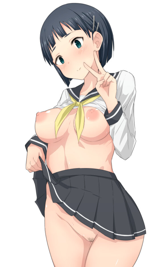 busty anime piliç içinde üniforma picture