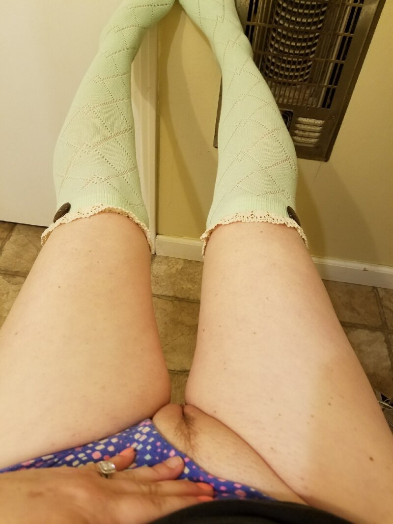 The Hotwife Riley showin her stuff in socks and panties picture