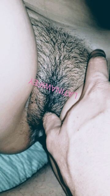 Wife's hairy pussy being fingered picture