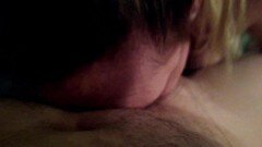 Amazing BJ in bed from crazy hot wife picture