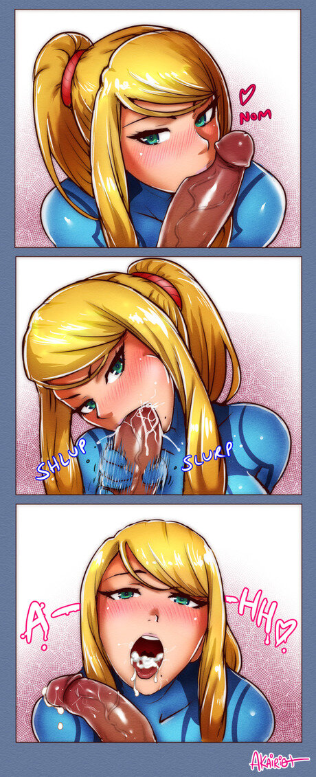 Samus gives nice blowjob picture