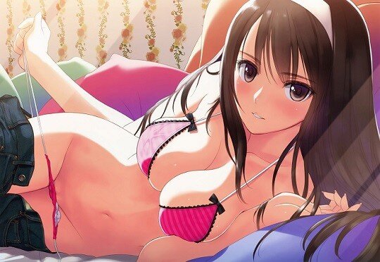 Seductive hentai brunette with great tits picture