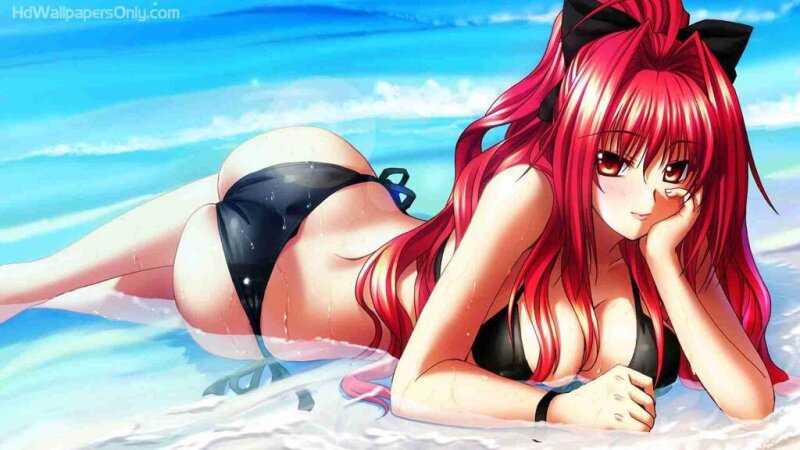 Hot hentai on the beach picture
