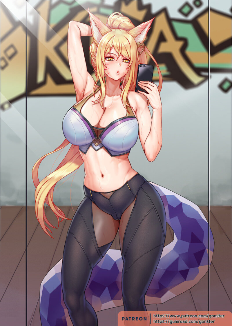 Ahri KDA selfie clothed picture