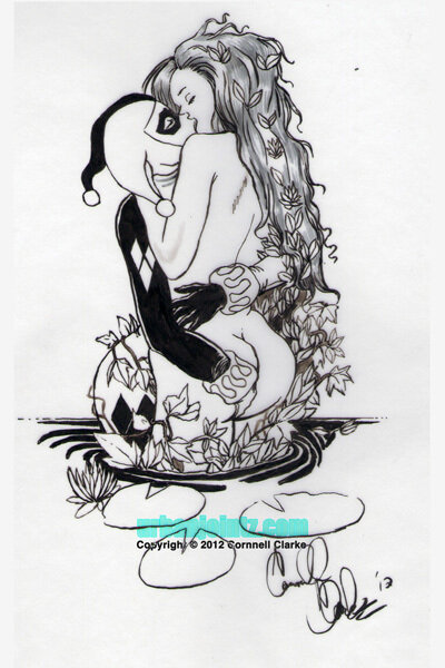 Harley Quinn ve Poison Ivy öpüşüyor. picture