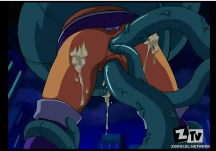 Starfire gets filled by tentacles picture
