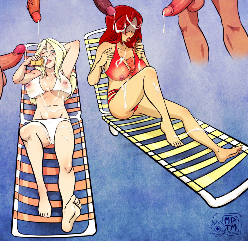Sissy dreams of tanning by the pool. picture