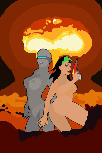 Atomic Boom! Boom! Robot Human Lesbian Nudes picture