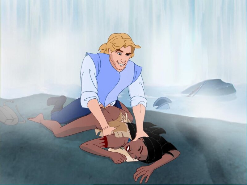 Pocahontas and John Smith curiosity screwed the native picture