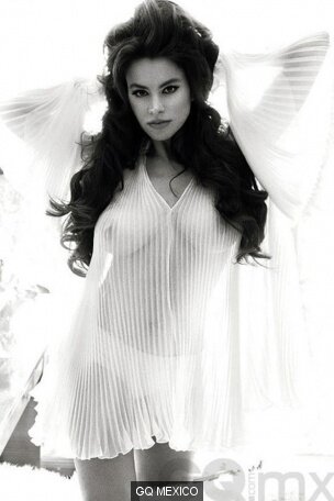 Sheer Nightie | Sofia Vergara in a white sheer nightie, showing... picture