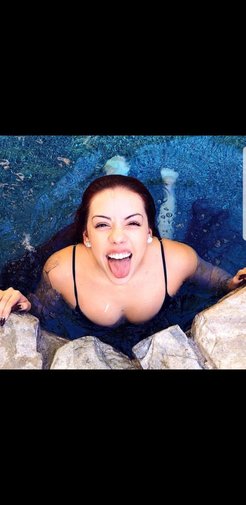 Sexy latina tongue out picture