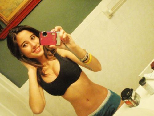 Beautiful hispanic brunette in this awesome selfshot pic picture