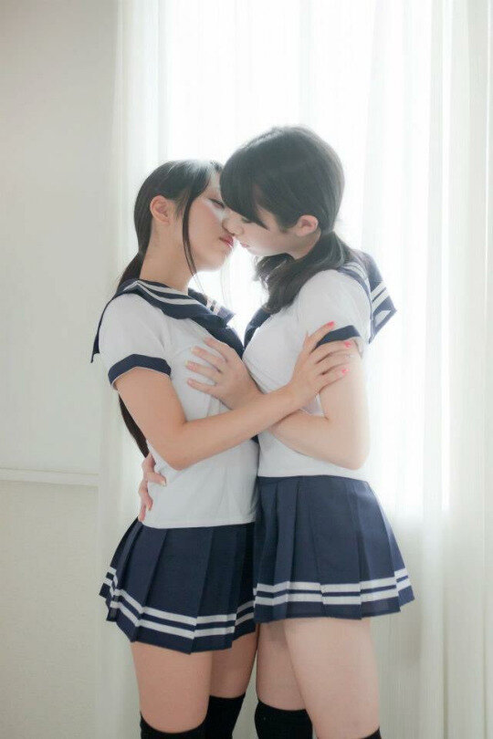 In sailor uniforms and making out. Yup. picture