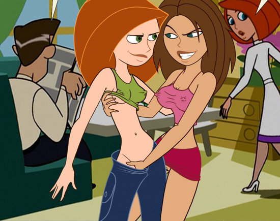 Kim Possible and Bonnie Rockwaller caressing picture