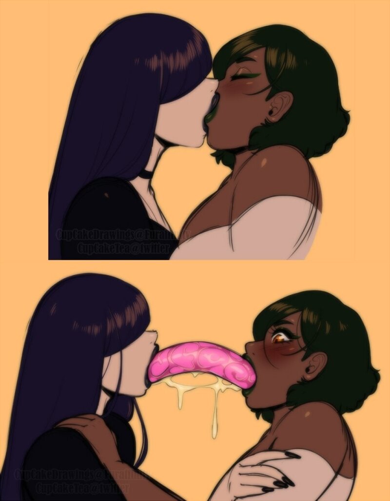 lezbiyen dildo-öpücük picture