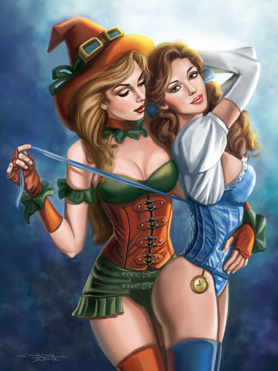 Scarecrow and Dorothy picture