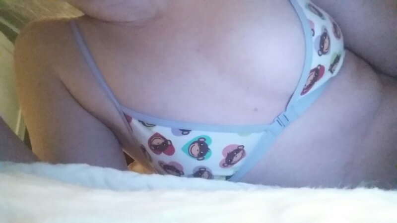 Wifey in her little training bra for you dirty perverts to get off on picture