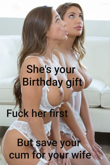 Fuck the birthday gift first and cum for your wife picture
