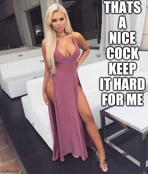Classy blond wants you to stay hard for her picture