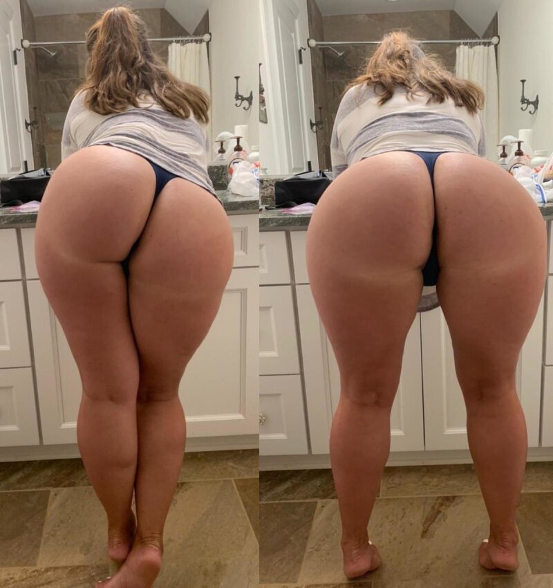 Pawg milf bent over in kitchen picture
