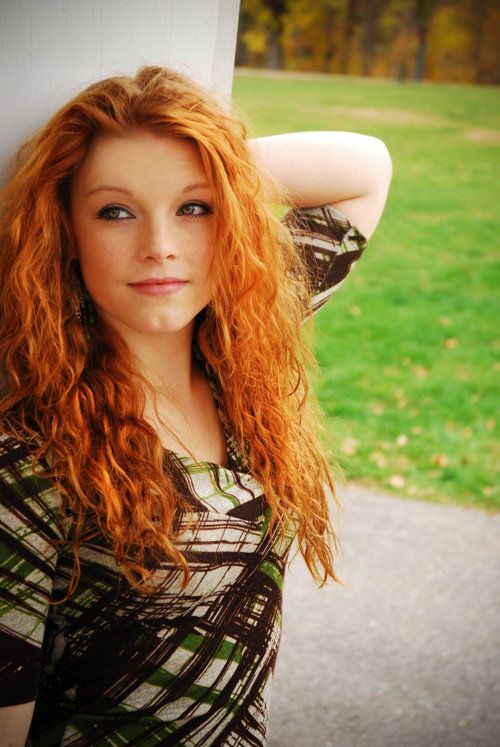 Beautiful curly redhead picture