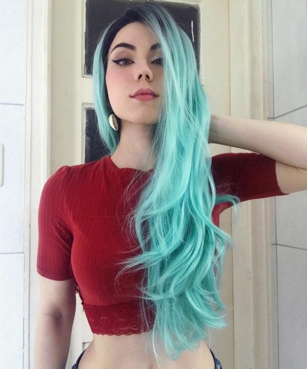 Cutie with dyed hair picture