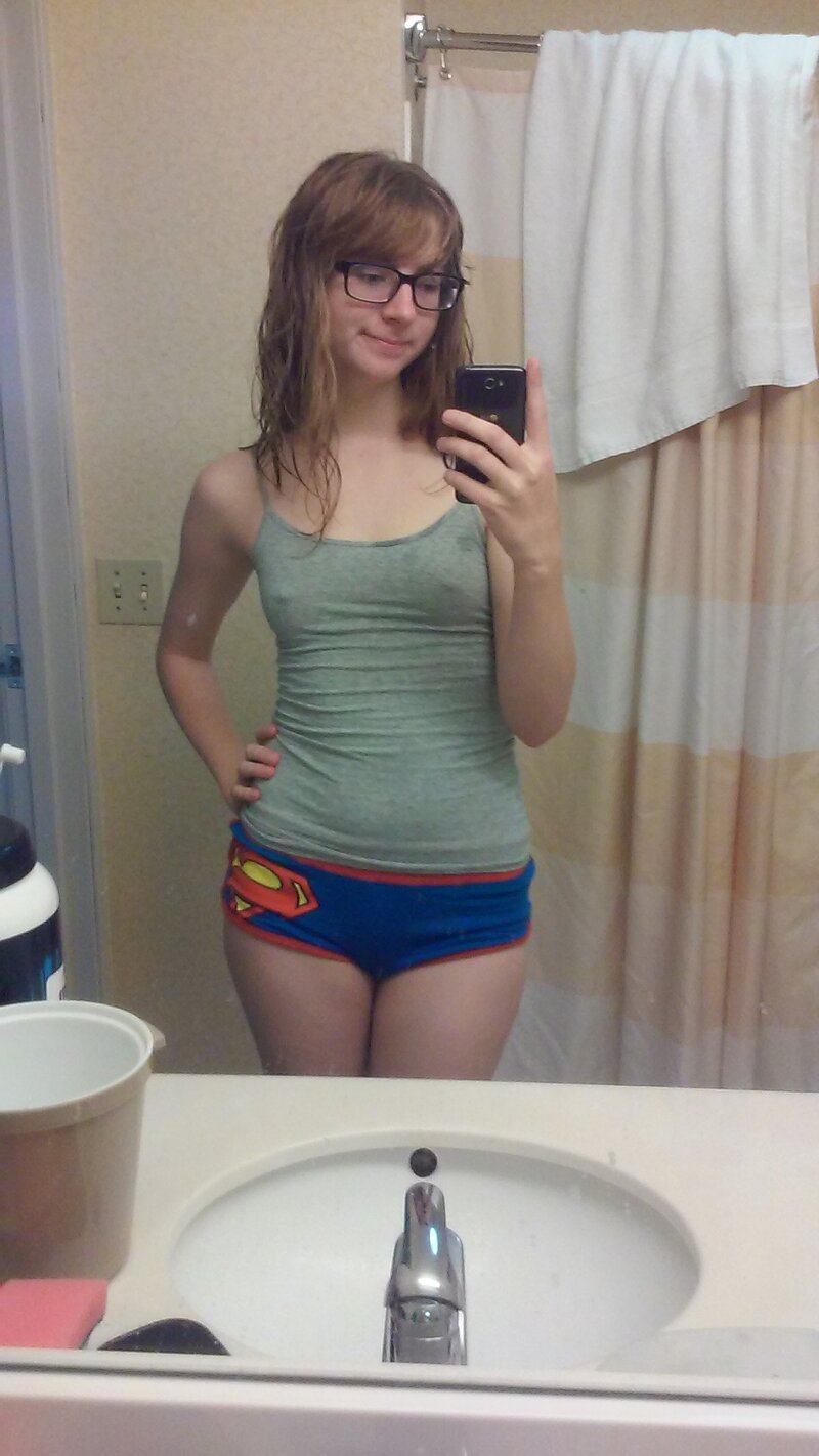girl in superman shorts picture