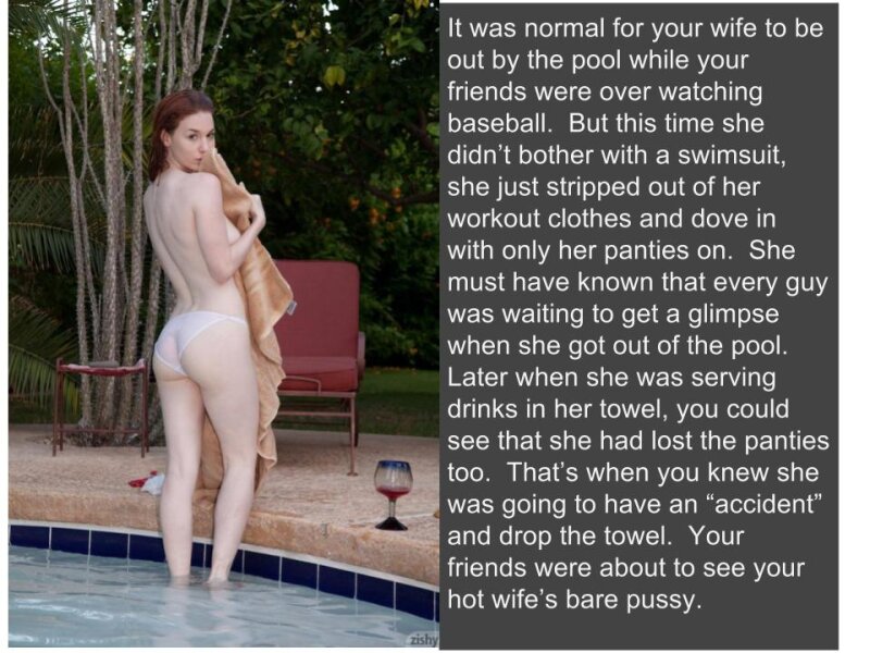 wife swims topless in front of your friends picture