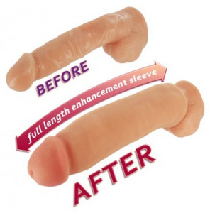 But what is a penis extender you may ask? Well a penis extender is just a device made out of silicone jelly pvc or cyberskin which will fit over the top of any mans penis to add extra length and girth. It will make cock longer and thicker. The materials a picture
