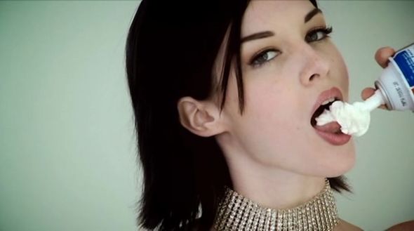 Stoya loves whip cream and other things in her mouth picture