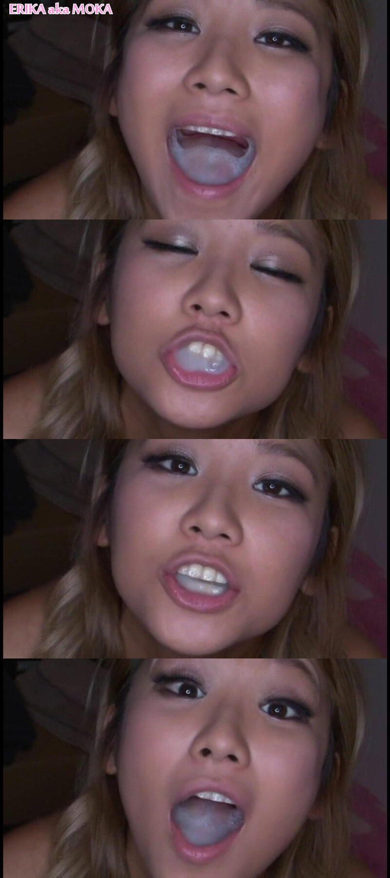 Erika (Moka) with a mouthful of spunk. picture