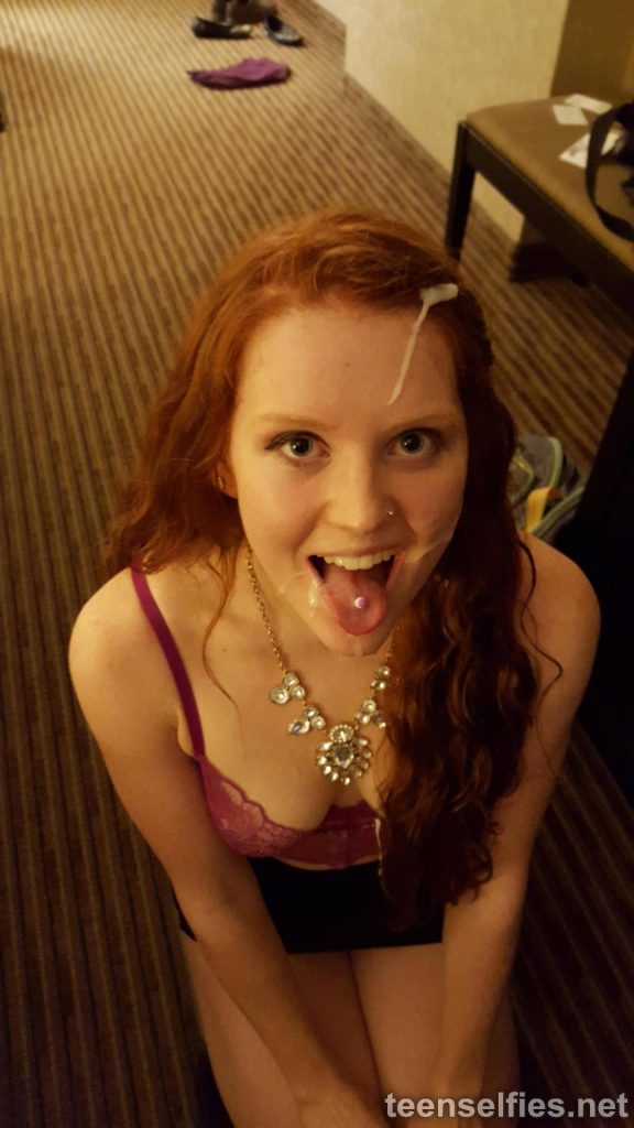 Amateur redhead facial picture