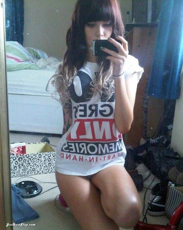 Sexy Teen Selfshot With Only Shirt & Pantie picture