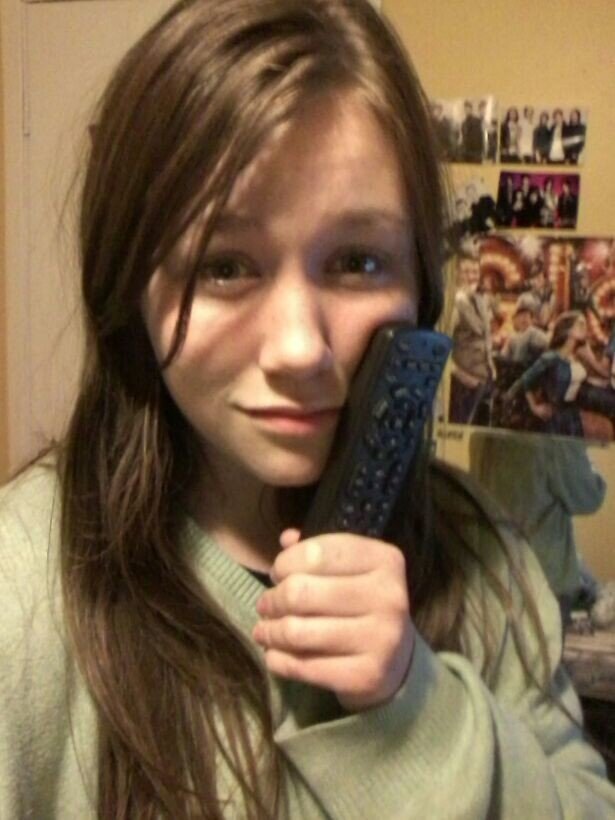 GF teasing with TV remote picture